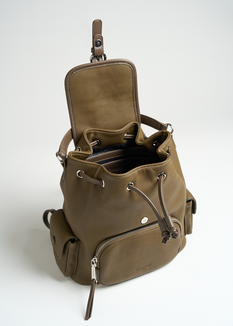 Briky black faux leather backpack NEROMARRONE Woman , image number 2