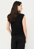Tobia top with jewel neckline NERO BLACK Woman image number 4