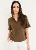 Barbi T-shirt with embroidery MARRONE Woman image number 1