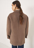 Giulia pinstripe wool jacket GRIGIO TORTORABLU Woman image number 3