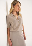 Maglia Sidney con profilo lurex BEIGE SABBIA Donna immagine n. 1