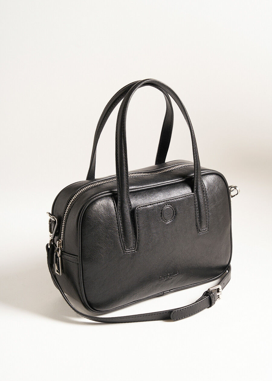 Bessie faux leather duffle bag NERO BLACKMARRONE CAFFE Woman , image number 2