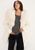 Presley padded coat with belt and faux fur collar BEIGE LATTE Woman image number 2