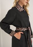 Thom trench coat with animal-print details NERO BLACK Woman image number 4