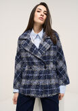 Cappotto corto Carl a quadri BLU BLUE Donna immagine n. 1