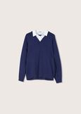Medina jersey with shirt detail BLU LAGUNA Woman image number 4