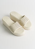 Stanley perforated faux leather sandal BEIGE LATTE Woman image number 2