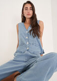 Gilet Genge in cotone e lino

 DENIM MEDIUM DENIM Donna immagine n. 4