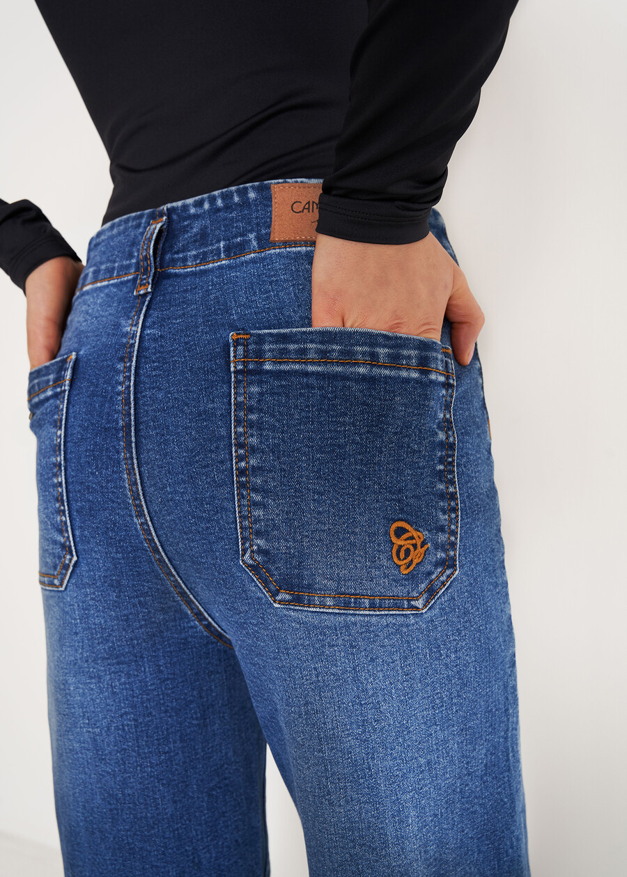 Dean denim cotton trousers DENIM MEDIUM DENIMBLUE OLTREMARE  Woman , image number 4