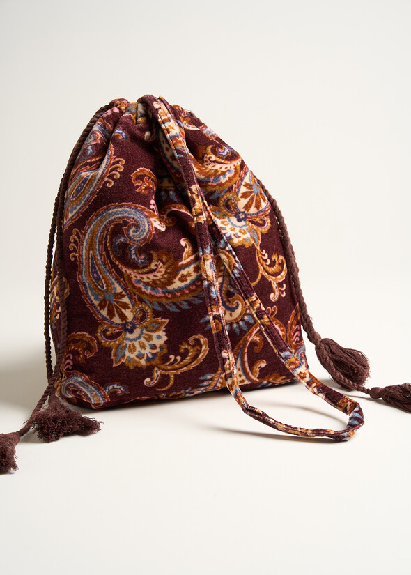 Baylor A patterned velvet bag ROSSO BORDEAUX Woman null