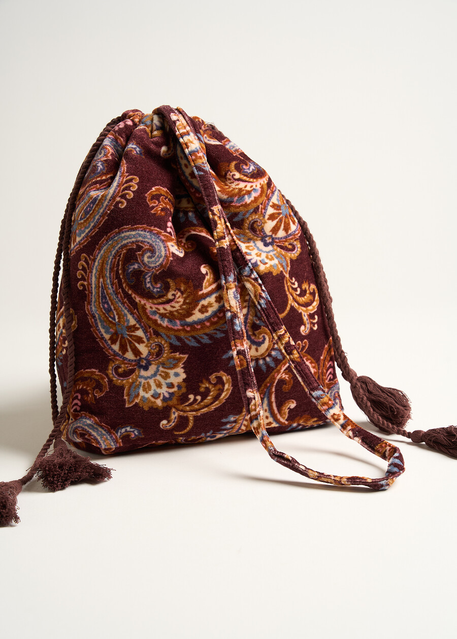 Baylor A patterned velvet bag ROSSO BORDEAUX Woman , image number 1