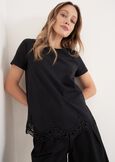 T-Shirt Silvy 100% Cotone BIANCO WHITENERO BLACK Donna immagine n. 1