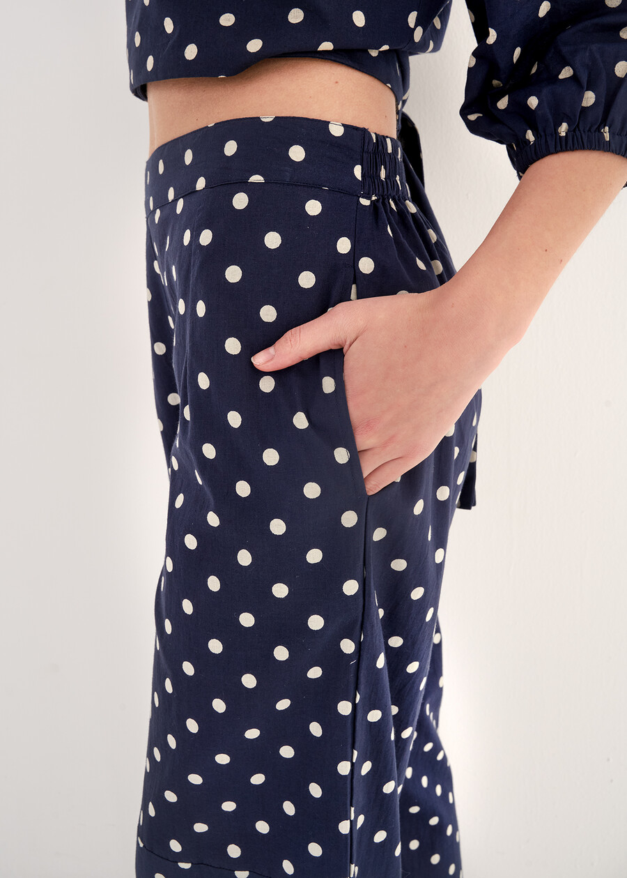 Pantaloni Perk Capri Fantasia BEIGE LATTEBLUE OLTREMARE Donna , immagine n. 3