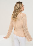 Mariam light knit cardigan BEIGE LIGHT BEIGE Woman image number 3