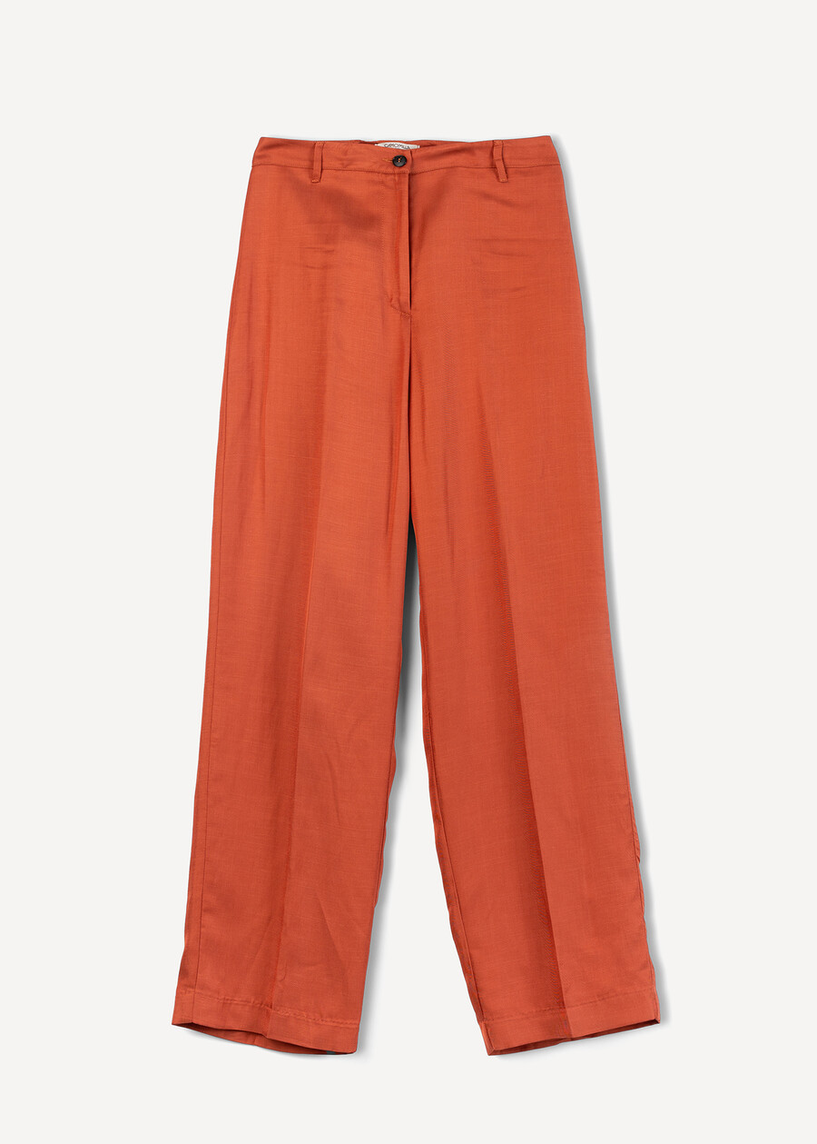 Paxly slub linen trousers ARANCIONE Woman , image number 6