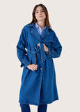 Tierrra 100% cotton denim trench coat DENIM Woman image number 4