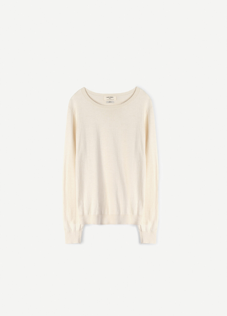 Monaco cotton e silk jersey BLUBIANCO BURRO Woman , image number 4