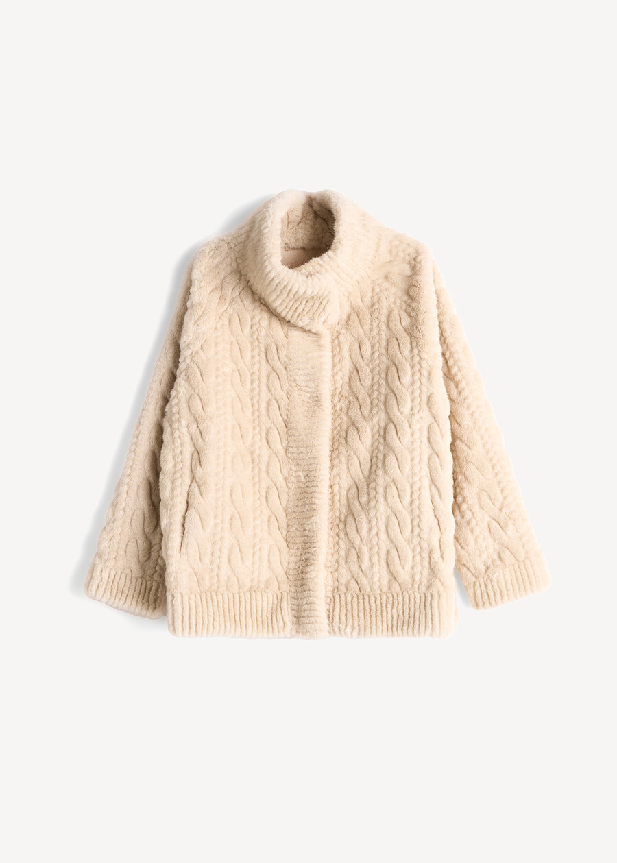 Glory faux fur jacket BEIGE LATTE Woman , image number 6