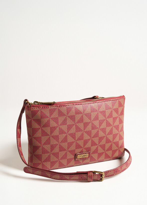 Tracolla Tonga Bag fantasia geometrica ROSSO CHIANTI Donna null