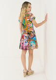 Mini dress Arold in cotone stampato GIALLO MANGO Donna immagine n. 4
