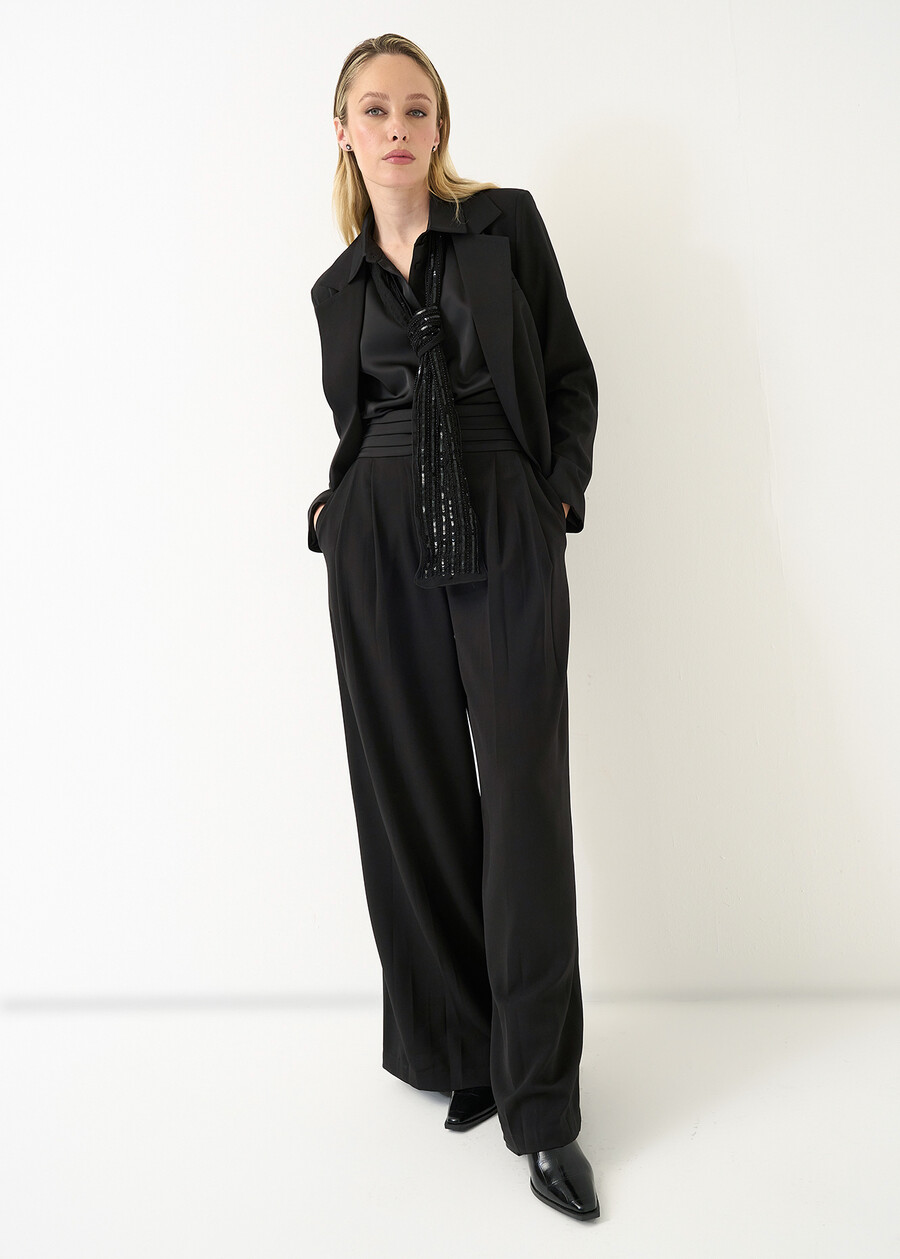 Giacca Cayl corta e finta camicia NERO Donna , immagine n. 6