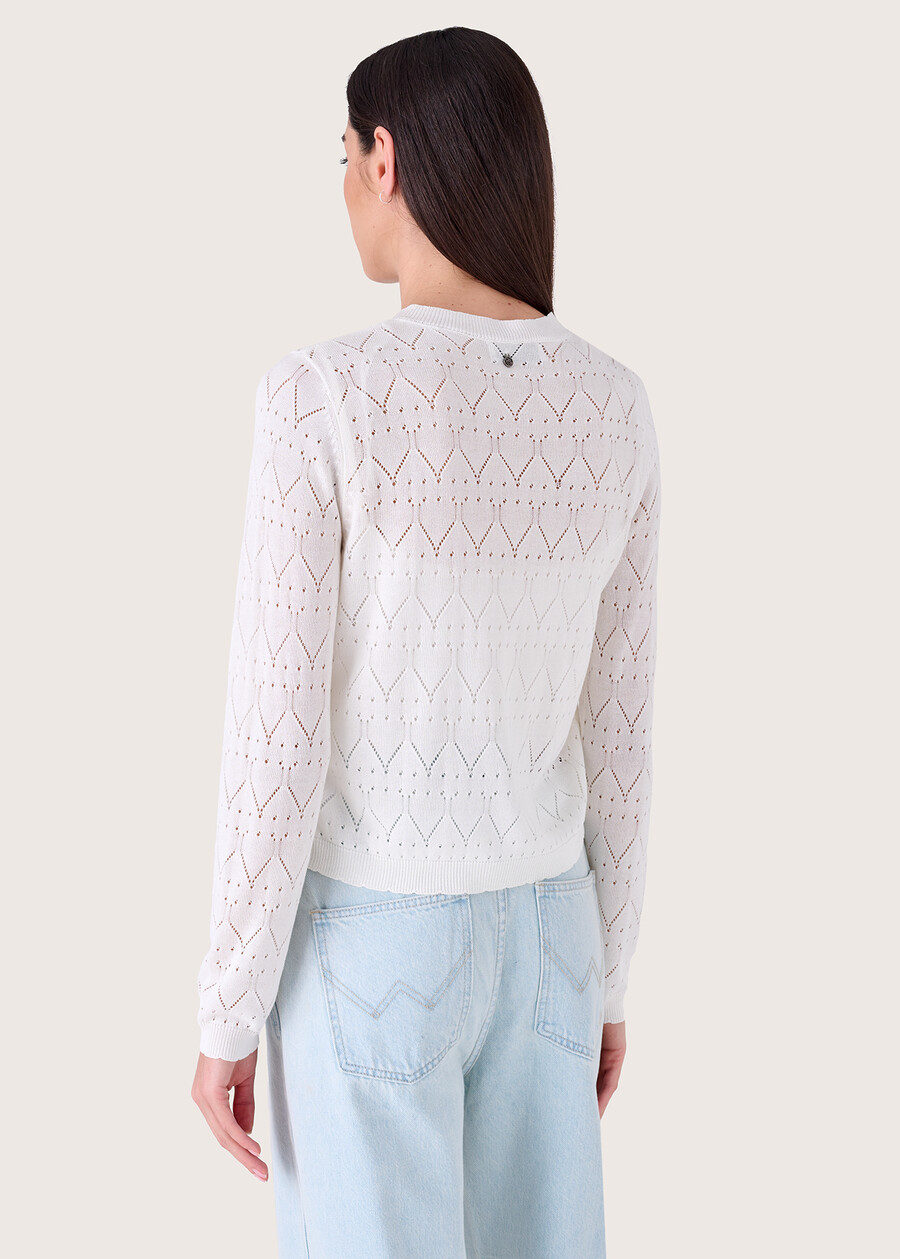 Maya openwork cardigan BIANCO OPTICAL Woman , image number 3