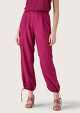 Pry 100% rayon twill trousers ROSSO CHIANTI Woman image number 2