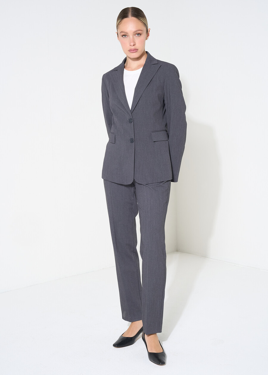 Pantaloni Alice slim in misto lana GRIGIO GREY Donna , immagine n. 1