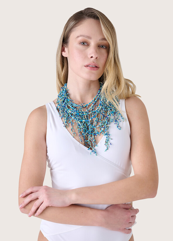 Gwen necklace with beads BLU Woman null