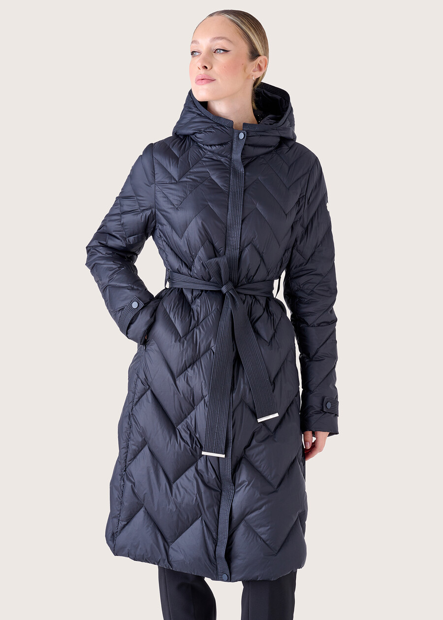 Pupo long down jacket NERO BLACKBEIGE GESSO Woman , image number 3