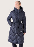 Pupo long down jacket NERO BLACKBEIGE GESSO Woman image number 3