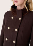 Elisir coat with collar NERO BLACKMARRONE JAVA Woman image number 3
