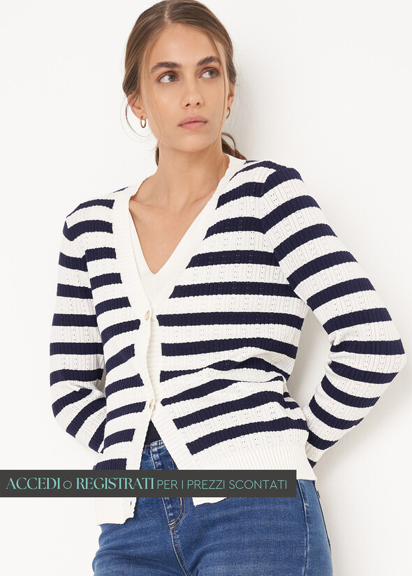 Ceres viscose yarn cardigan BIANCO WHITE Woman null