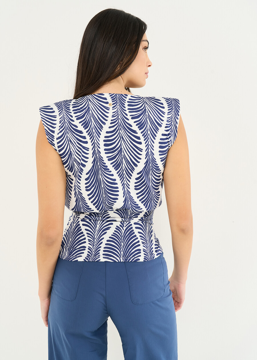 Saffy cowl neck T-shirt BLU Woman , image number 3