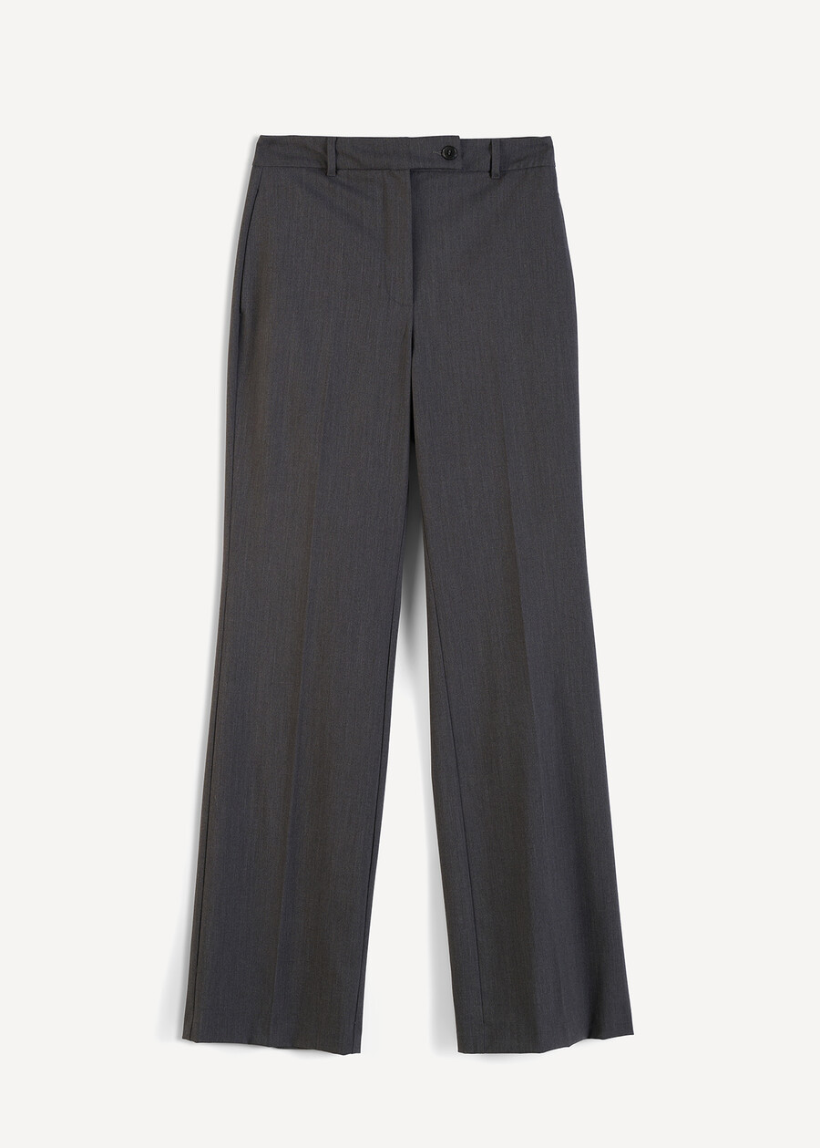 Pantaloni Giorgia ampi in lana GRIGIO GREY Donna , immagine n. 6