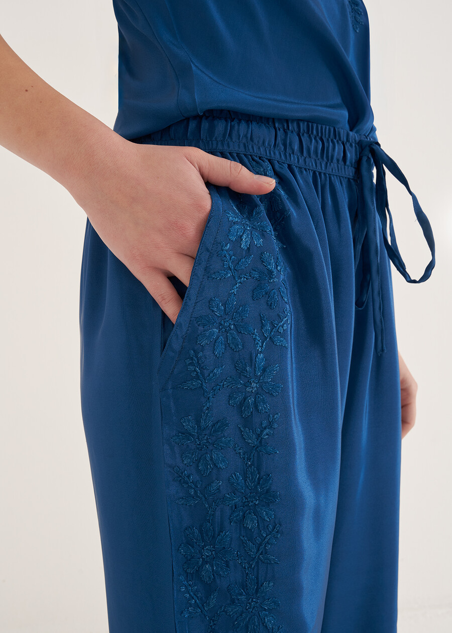 Pantaloni Pebel A Zampetta BLU OTTANIONERO BLACK Donna , immagine n. 3