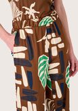 Pantalone Cara con stampa giapponese MARRONE CACAO Donna immagine n. 3