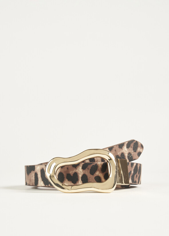 Cintura reversibile Charm in ecopelle MARRONE Donna null