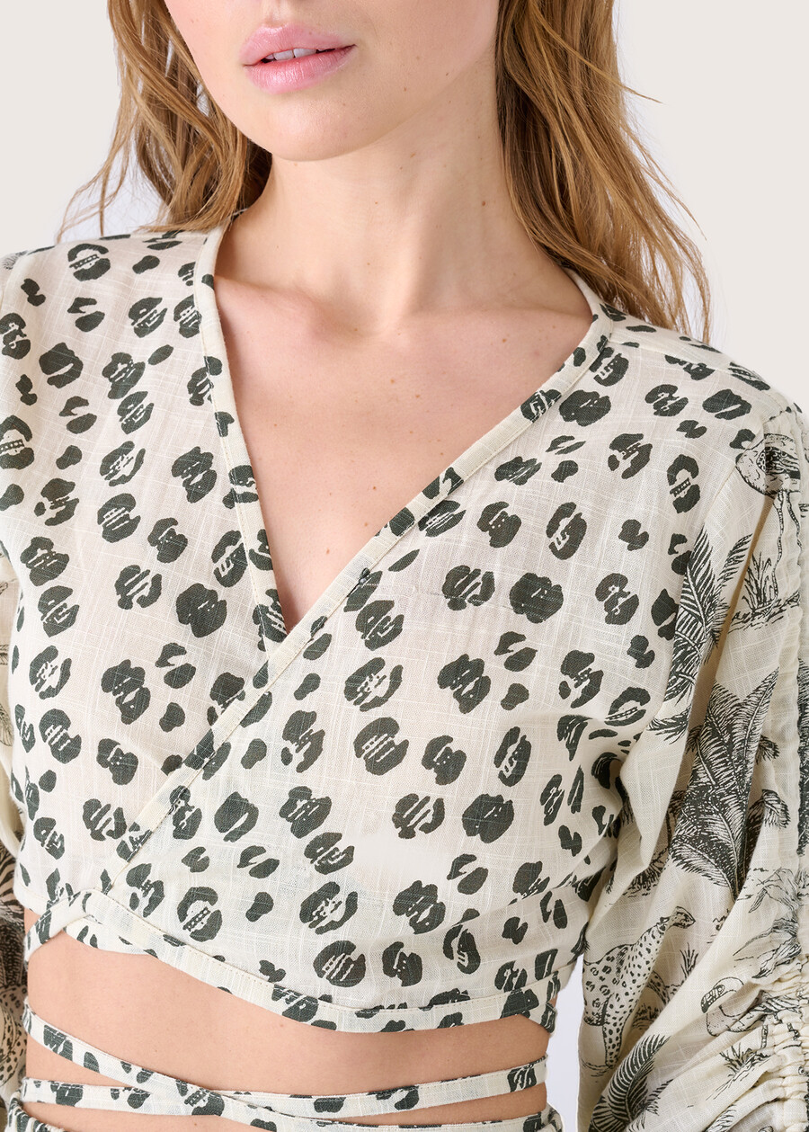 Conny 100% cotton blouse BEIGE NAVAJO Woman , image number 2