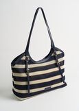 Beagle striped mesh shopping bag MARRONEBLU BLUE Woman image number 2