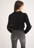 Classy cotton embroidered shirt NERO BLACK Woman image number 3