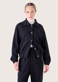 Funky 100% cotton jacket NERO BLACK Woman image number 1
