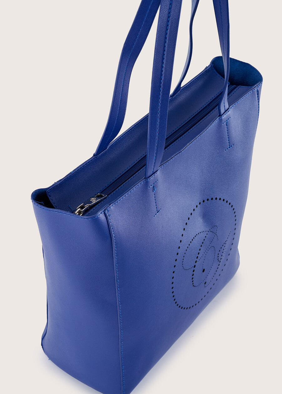 Shopping bag Bitta in ecopelle NERO BLACKBLU LAGUNABEIGE CREAMROSSO SYRAH Donna , immagine n. 2