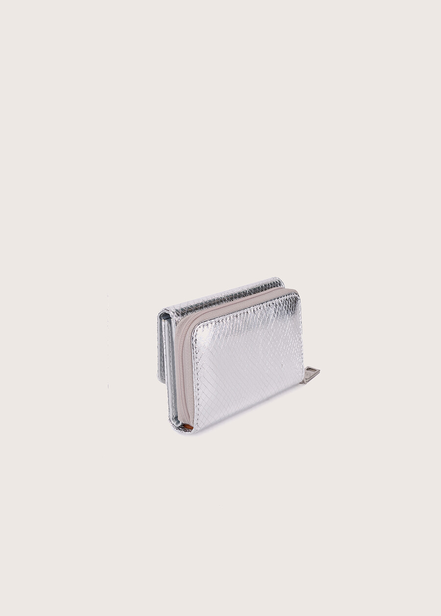 Puk eco-leather mini wallet GRIG SILVER GOLD Woman , image number 3