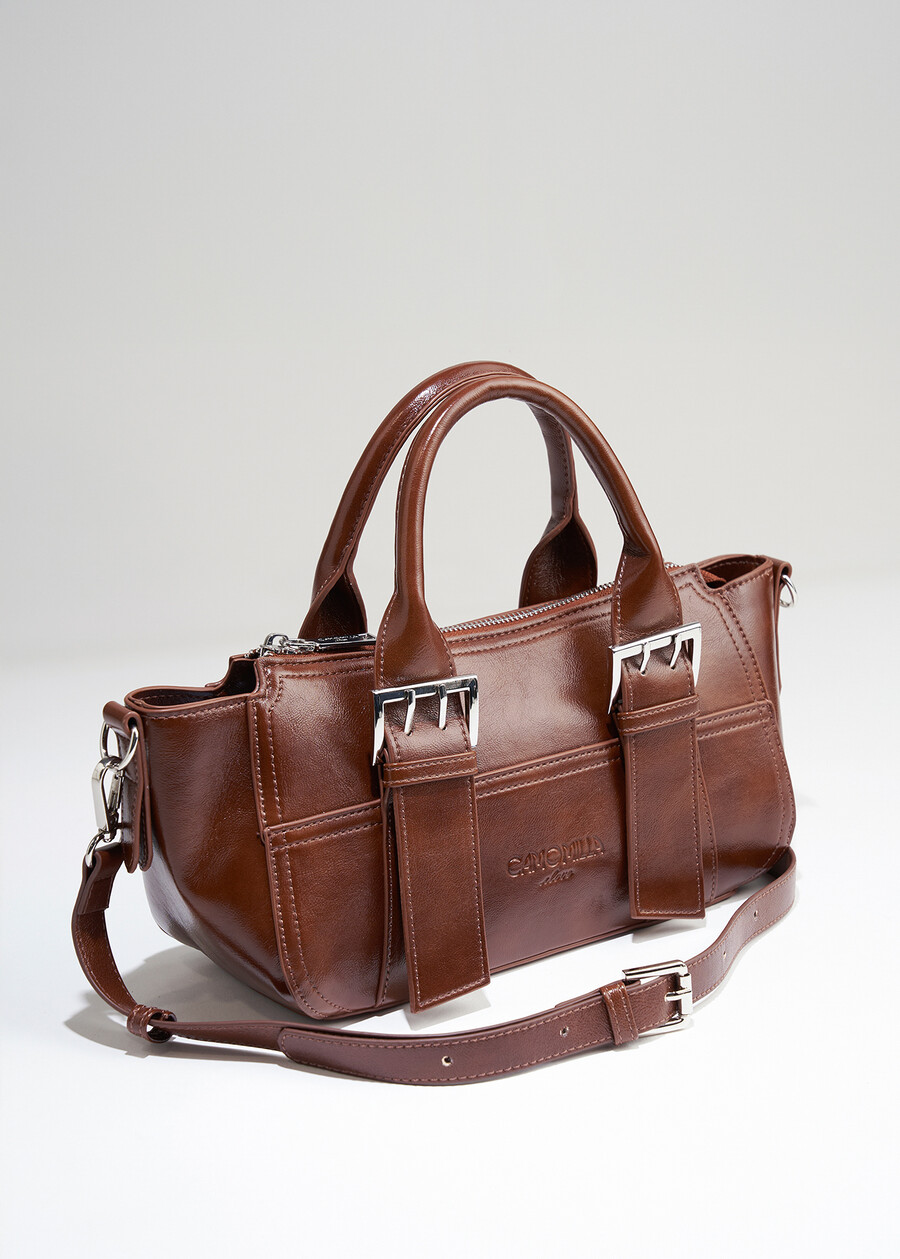 Bauletto Bayr effetto stropicciato NERO BLACKMARRONE Donna , immagine n. 2