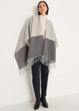 Mantella Maika bicolor con frange GRIGIO LIGHT GREY Donna immagine n. 5