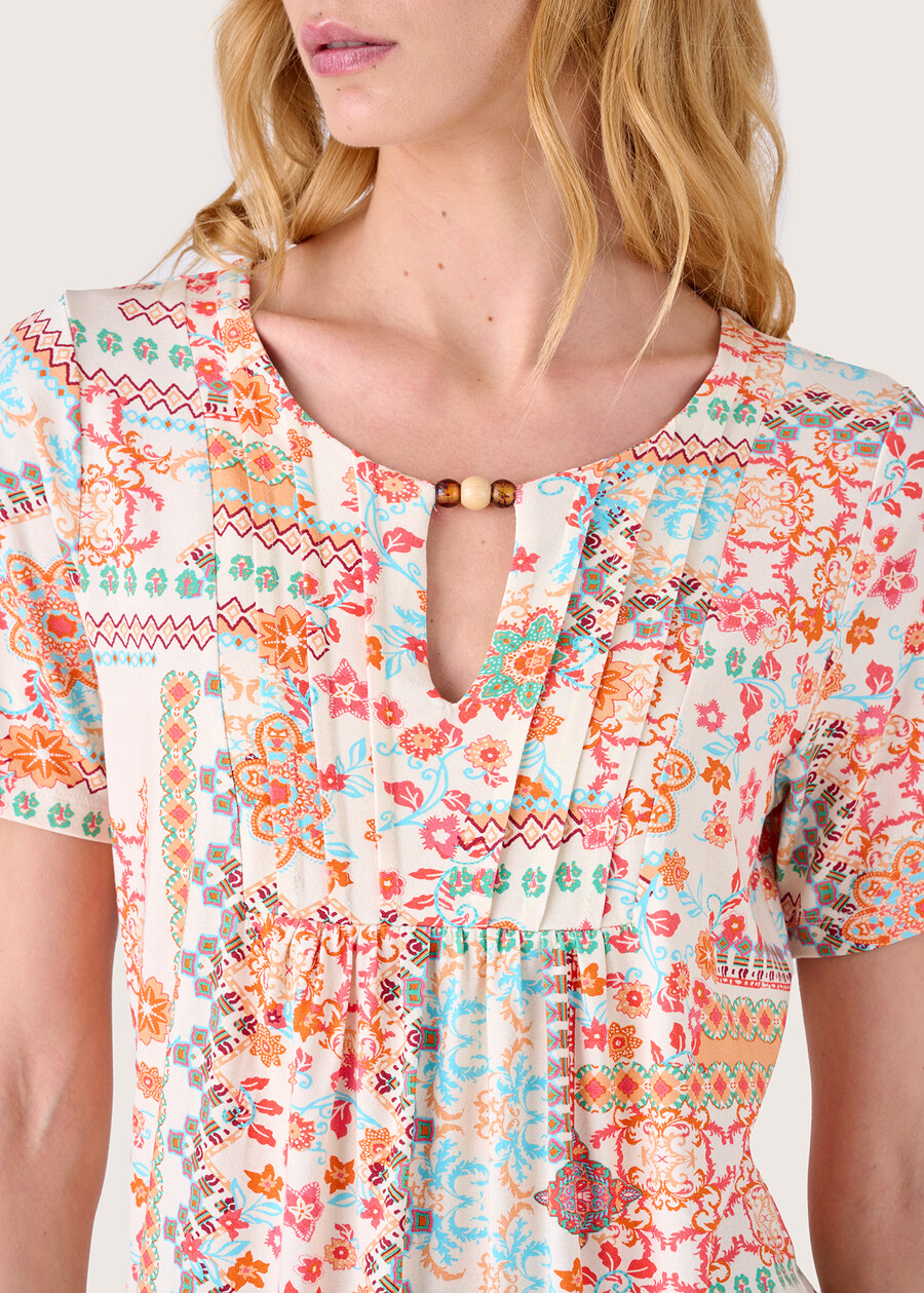 Sibilla patterned t-shirt ARANCIO SUNRISE Woman , image number 2