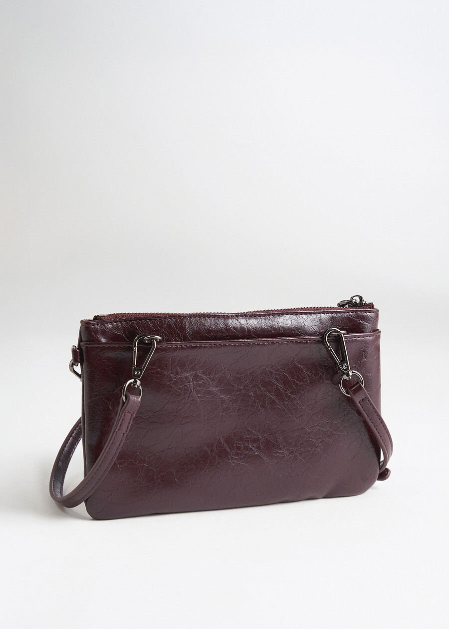 Tonga Krinkle faux leather crossbody NERO BLACKVIOLA VINACCIA Woman , image number 2