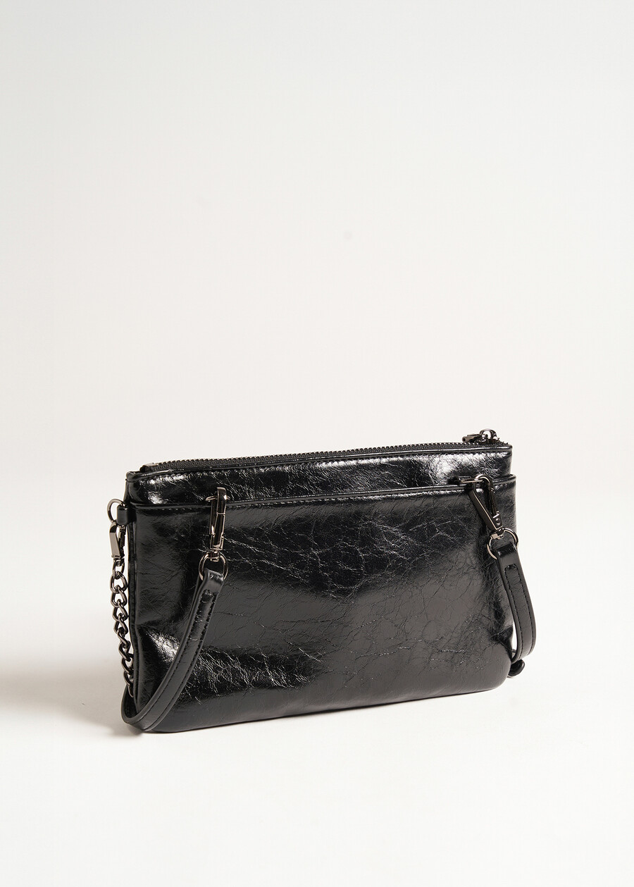 Tracolla Tonga Krinkle ecopelle NERO BLACKVIOLA VINACCIA Donna , immagine n. 2