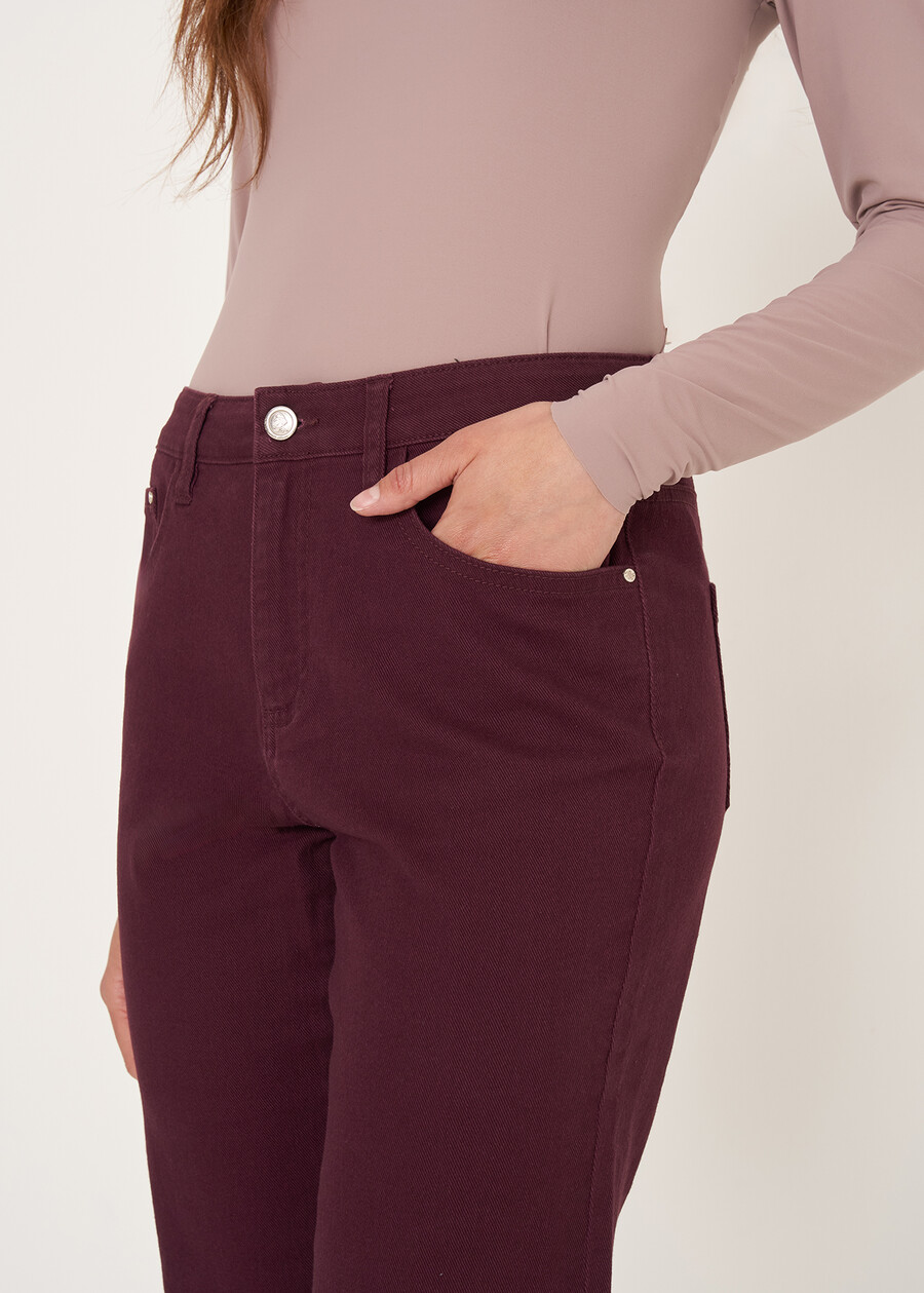 Jeans JacquelineJ-F svasati VIOLA VINACCIA Donna , immagine n. 3